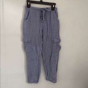 Blue loose Cargo Pants